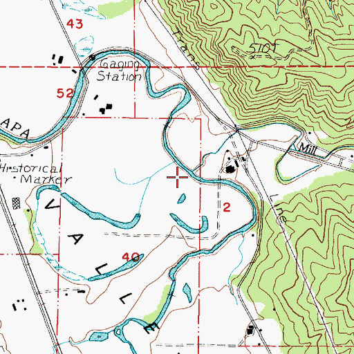 Topographic Map of Mill Creek, WA