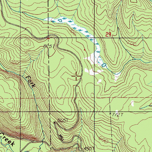 Topographic Map of Mill Creek Truck Trail, WA