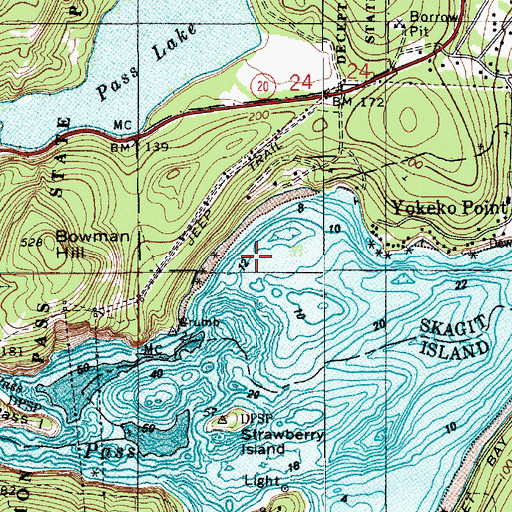 Topographic Map of Miller Bay, WA