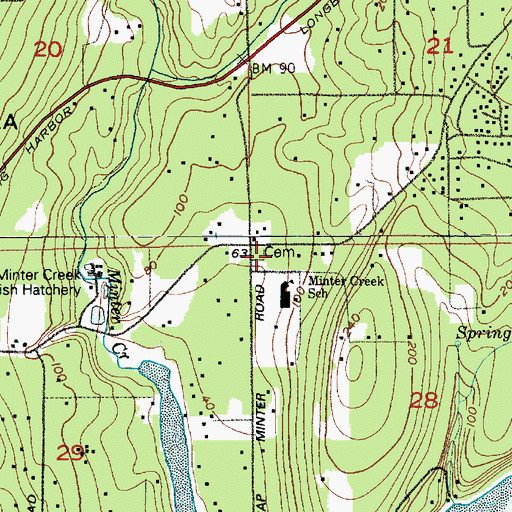 Topographic Map of Minter Community Center, WA