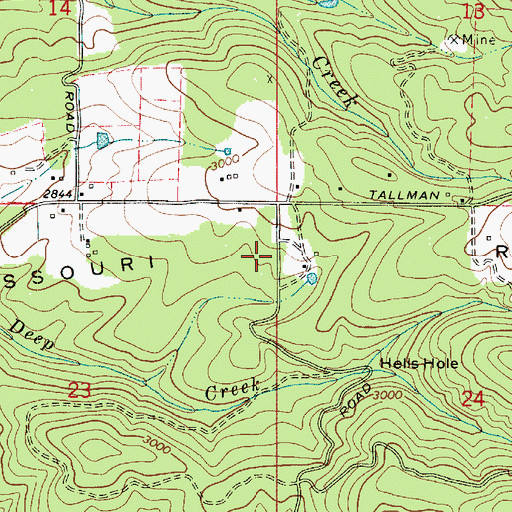 Topographic Map of Missouri Ridge, WA