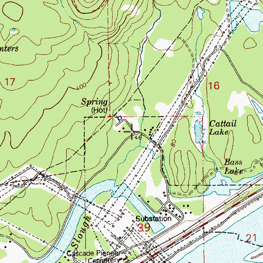 Topographic Map of Moffetts Hot Springs, WA