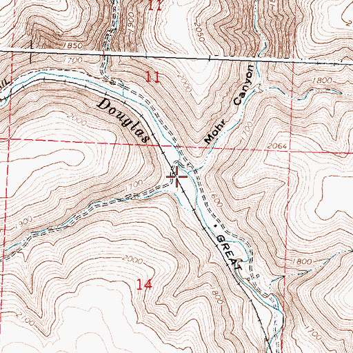 Topographic Map of Mohr Canyon, WA