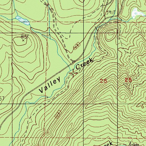 Topographic Map of Monroe Creek, WA