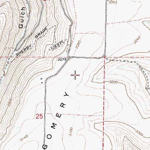 Topographic Map of Montgomery Ridge, WA