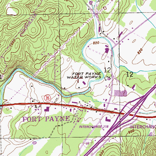 Topographic Map of Dekalb Regional Medical Center, AL