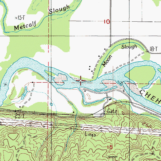 Topographic Map of Moon Slough, WA