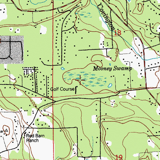 Topographic Map of Mooney Swamp, WA
