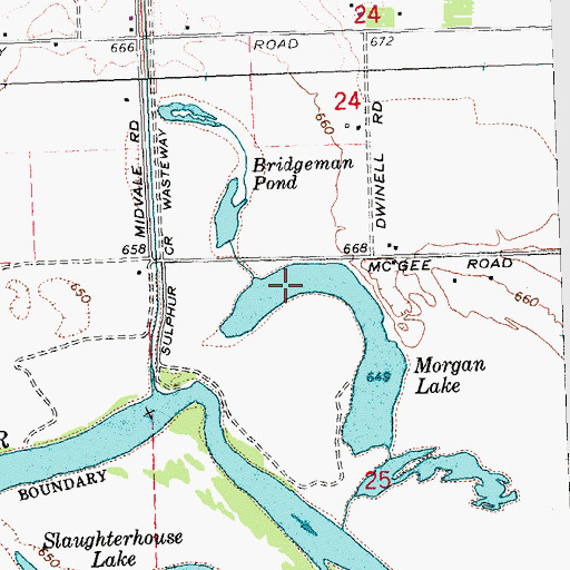 Topographic Map of Morgan Lake, WA