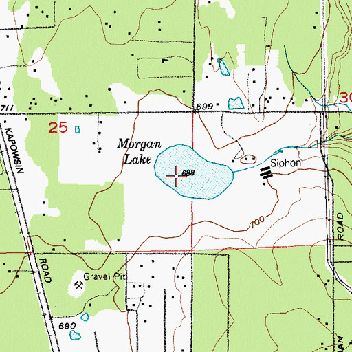Topographic Map of Morgan Lake, WA