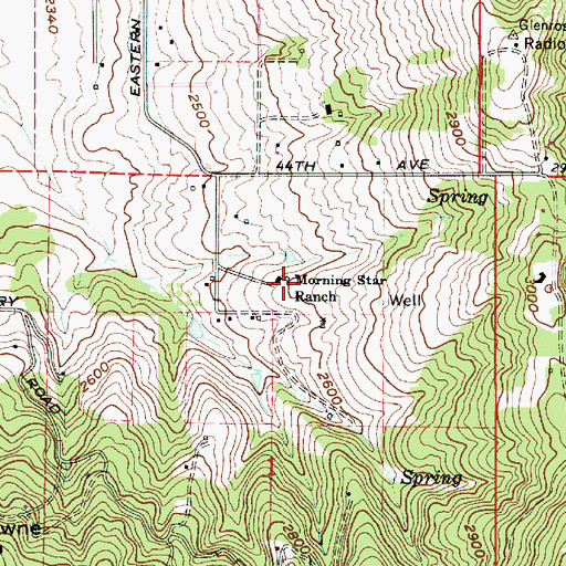 Topographic Map of Morning Star Ranch, WA