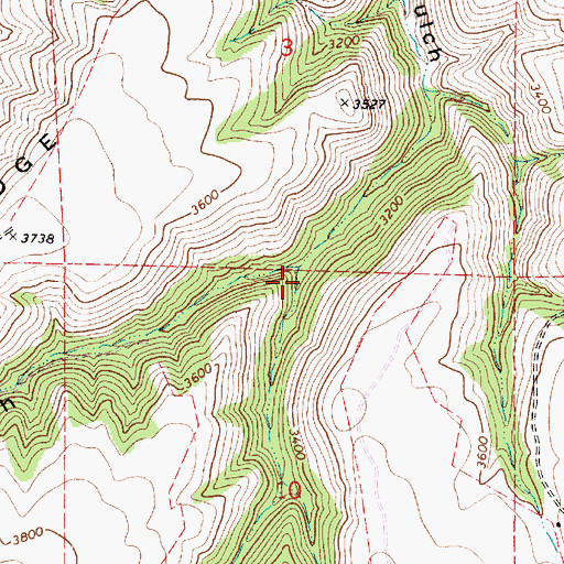 Topographic Map of Morris Canyon, WA