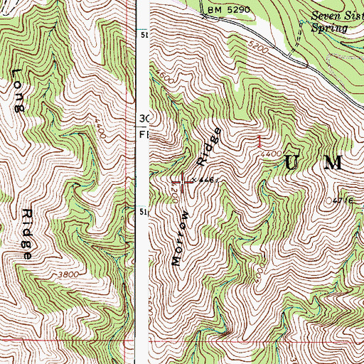 Topographic Map of Morrow Ridge, WA