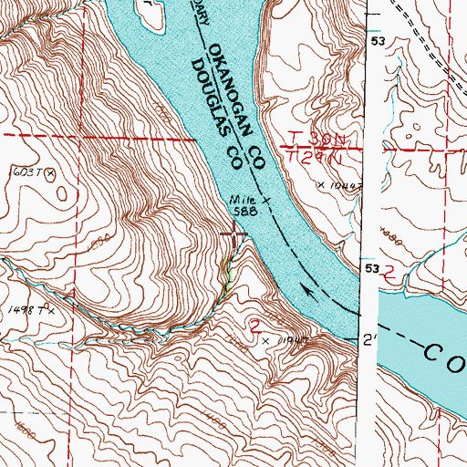 Topographic Map of Moses Creek, WA