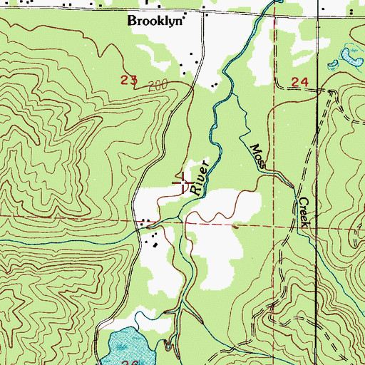 Topographic Map of Moss Creek, WA