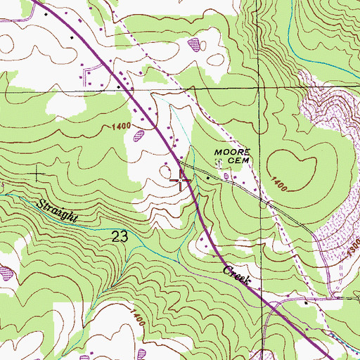 Topographic Map of Ellers Chapel, AL