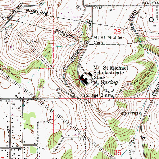 Topographic Map of Saint Michael's Academy, WA