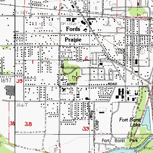Topographic Map of Mountain View Cemetery, WA