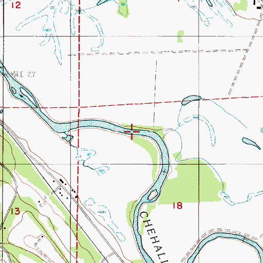 Topographic Map of Mox Chehalis Creek, WA