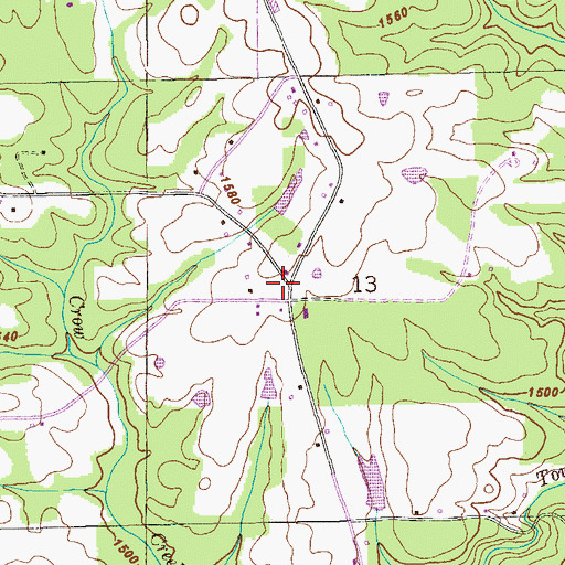 Topographic Map of Emmanuel Church, AL
