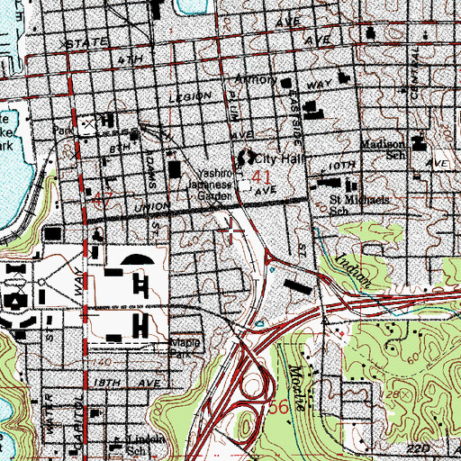 Topographic Map of Moxlie Creek, WA