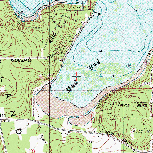 Topographic Map of Mud Bay, WA