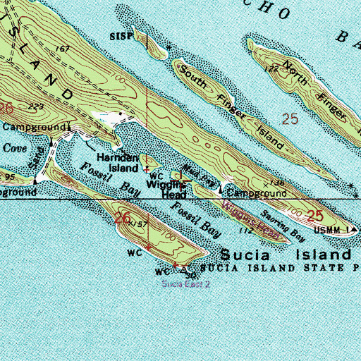 Topographic Map of Mud Bay, WA