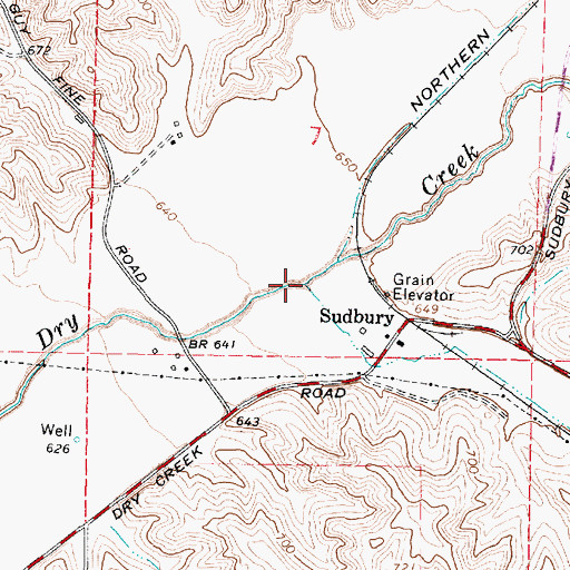 Topographic Map of Mud Creek, WA