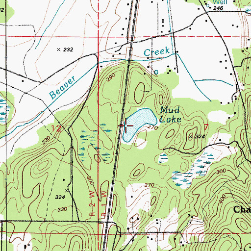Topographic Map of Mud Lake, WA