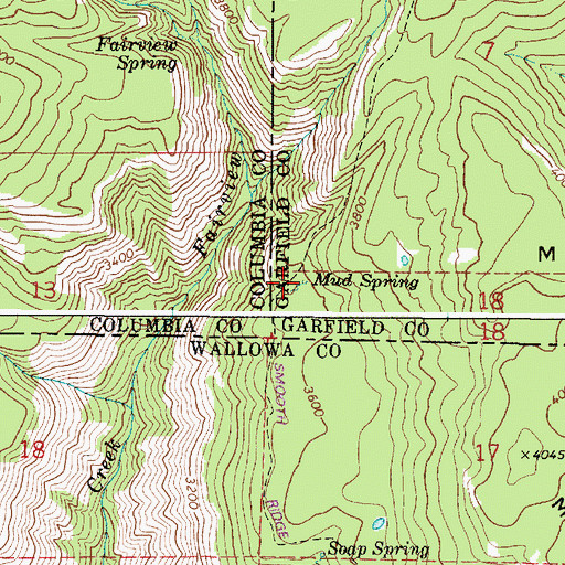Topographic Map of Mud Spring, WA