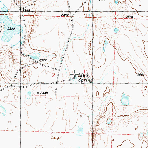 Topographic Map of Mud Spring, WA