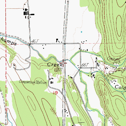 Topographic Map of Mundt Creek, WA
