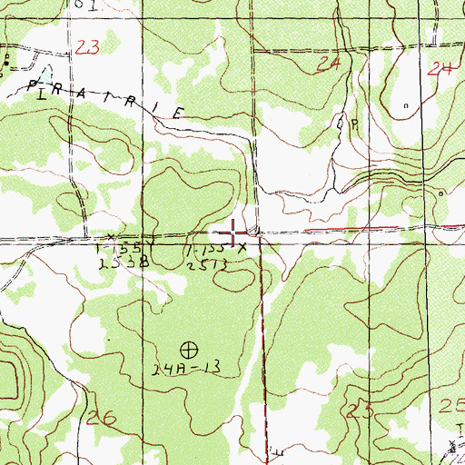 Topographic Map of Munson Prairie, WA