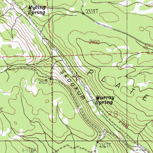 Topographic Map of Murray Spring, WA