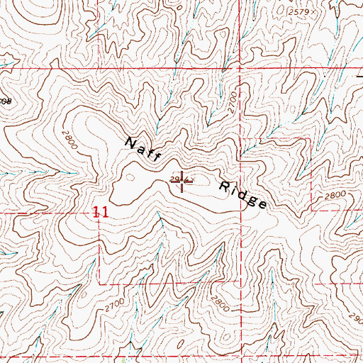 Topographic Map of Naff Ridge, WA