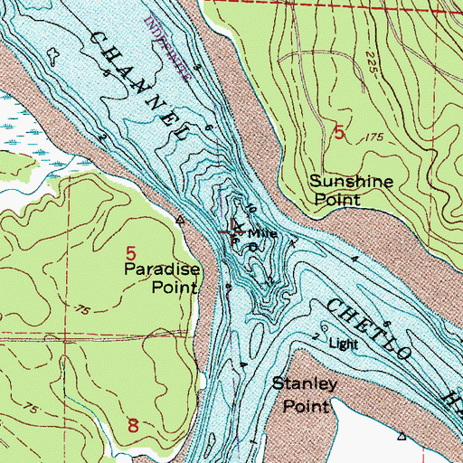 Topographic Map of Naselle River, WA