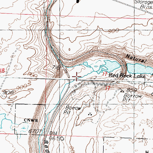 Topographic Map of Natural Corral, WA