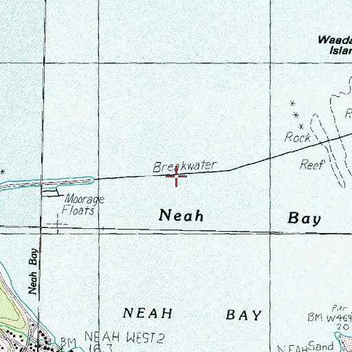 Topographic Map of Neah Bay, WA