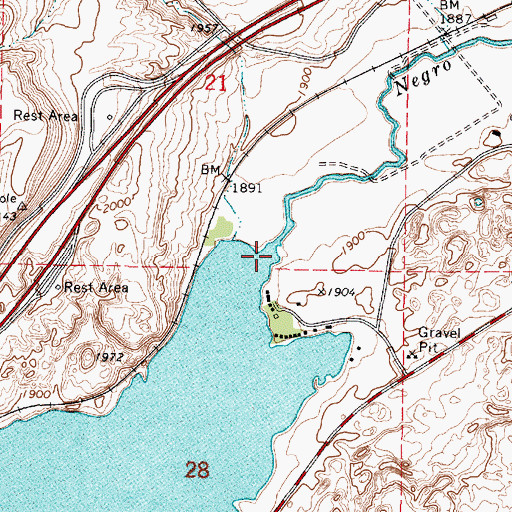 Topographic Map of Negro Creek, WA