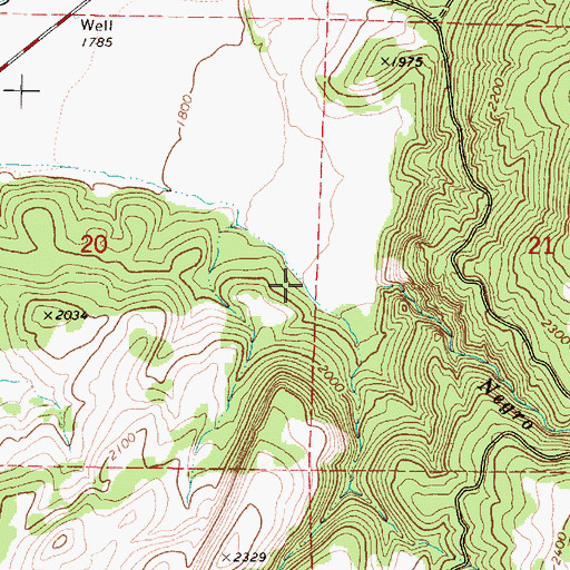 Topographic Map of Mission Creek, WA