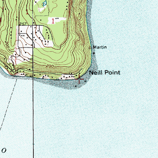 Topographic Map of Neill Point, WA