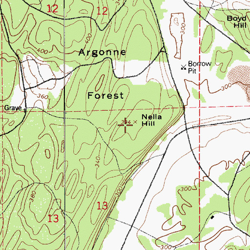 Topographic Map of Nella Hill, WA