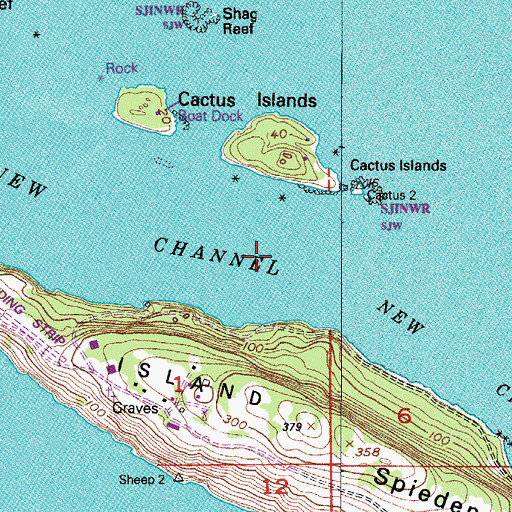 Topographic Map of New Channel, WA
