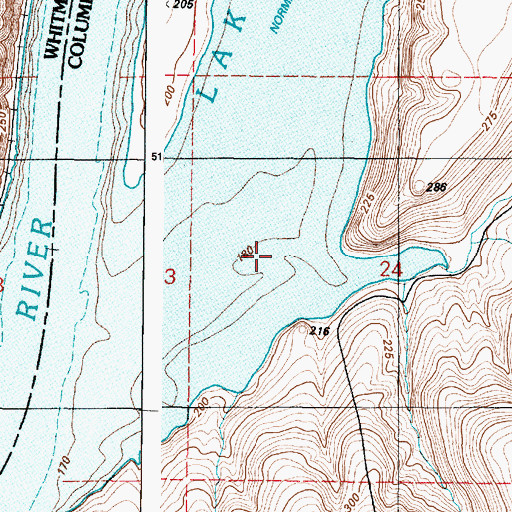 Topographic Map of New York Gulch, WA