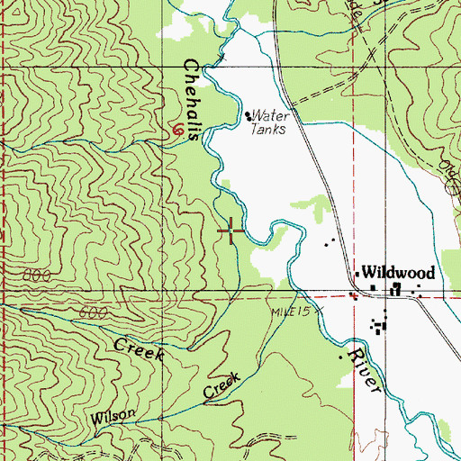 Topographic Map of Newland Creek, WA
