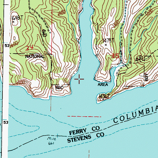 Topographic Map of Nez Perce Creek, WA