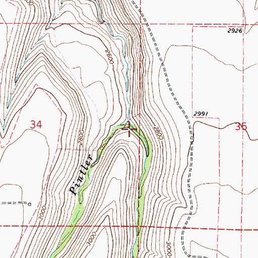 Topographic Map of Nims Gulch, WA