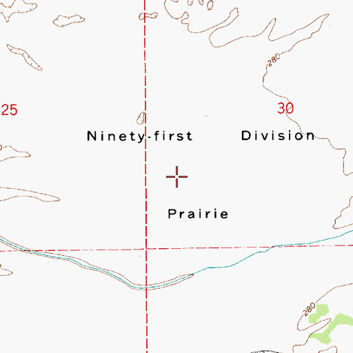 Topographic Map of Ninety-first Division Prairie, WA