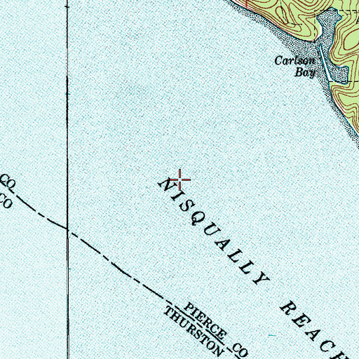 Topographic Map of Nisqually Reach, WA