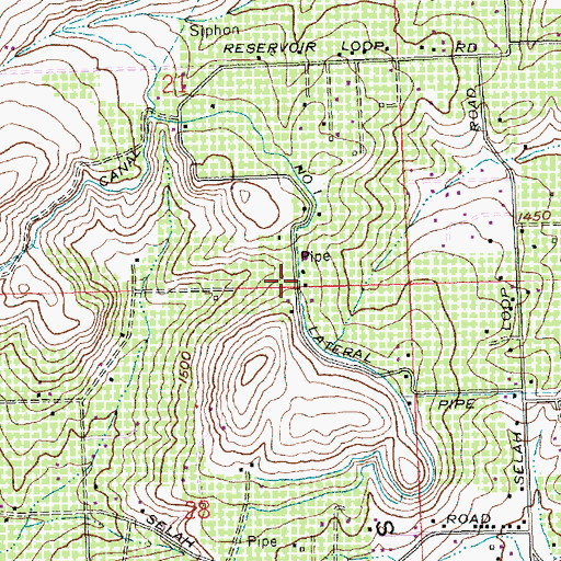 Topographic Map of Number 1 Lateral, WA